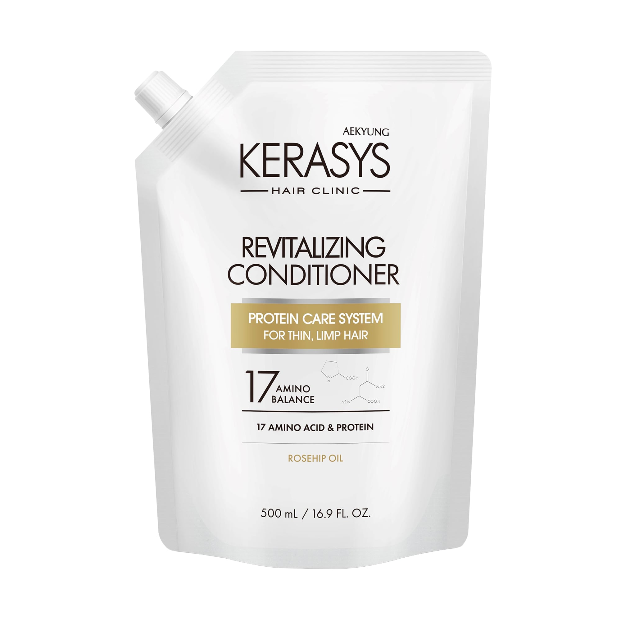 Ревіталізувальний кондиціонер для волосся KeraSys Hair Clinic System Revitalizing Conditioner, 500 мл (дойпак)